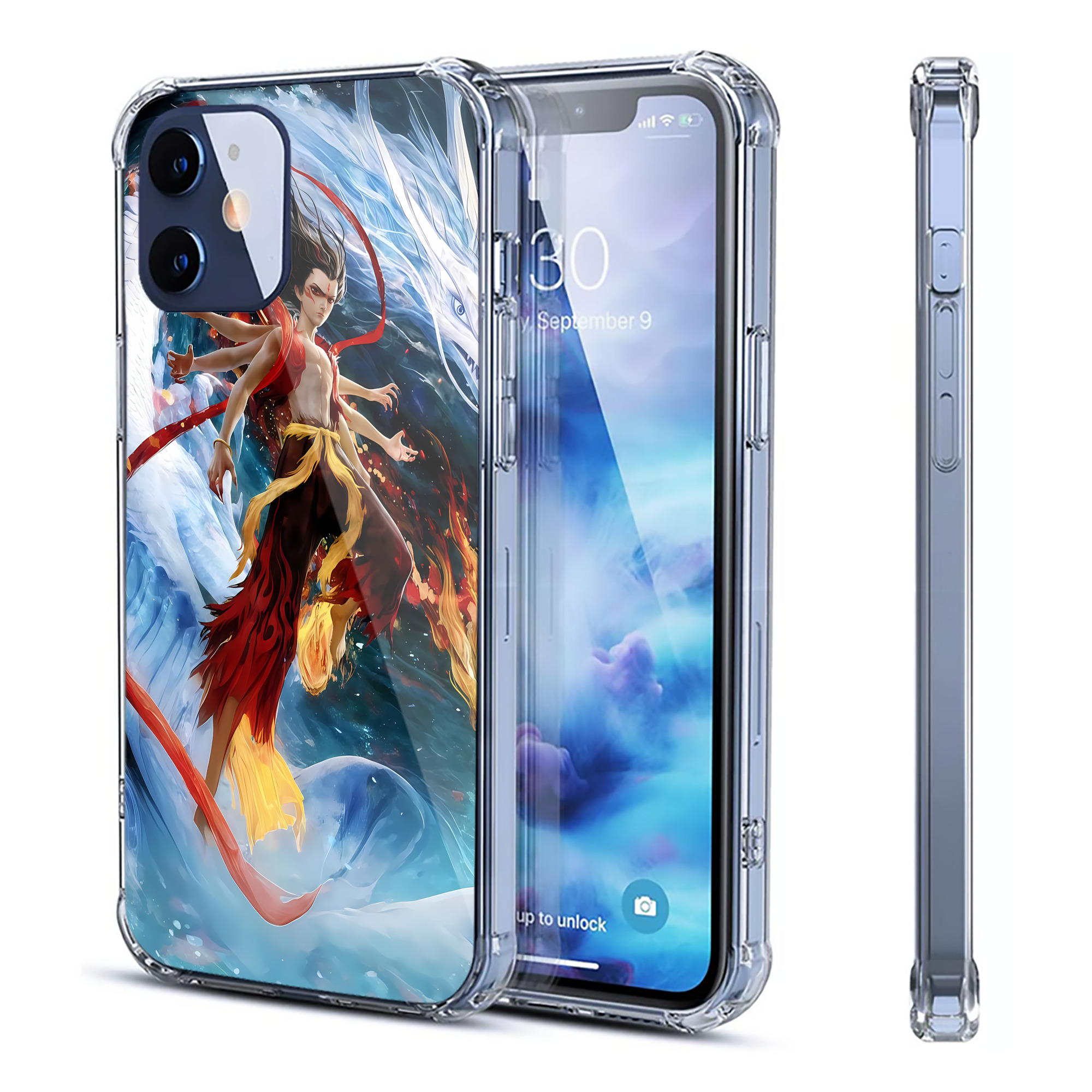 （画像用） Ne Zha 2 ナタ 魔童の大暴れ 【iPhone 12シリーズ対応】透明スマホケース（クリアソフトケース）